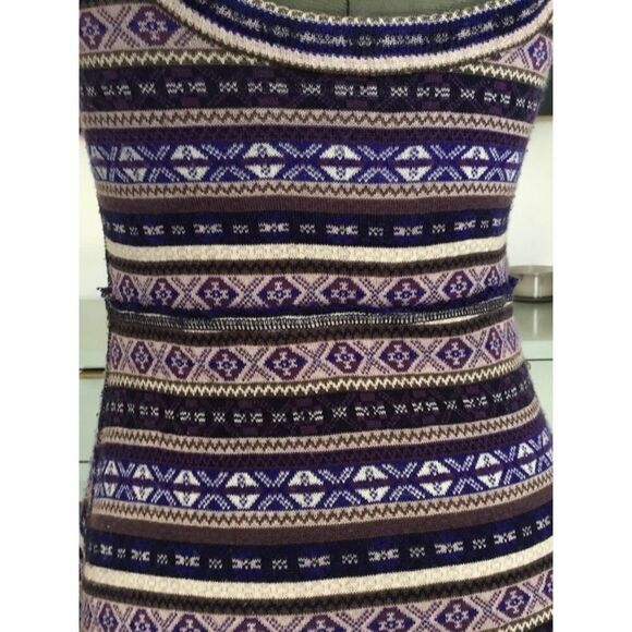 Free People Womens Small Nordic Fair Isle Tank Sweater Dress - Picture 9 of 11